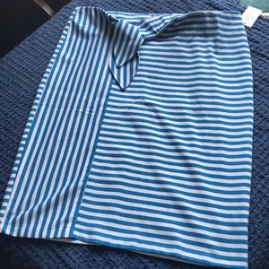Eloquii striped bright blue skirt